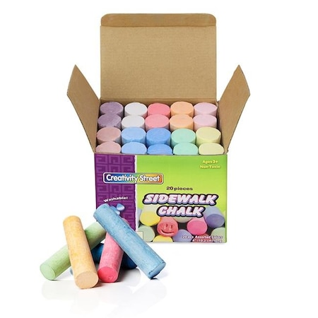 Pacon Corporation Pacon CK-1700-6 Creativity Street Sidewalk Chalk - 20 Pieces - Box of 6 CK-1700-6